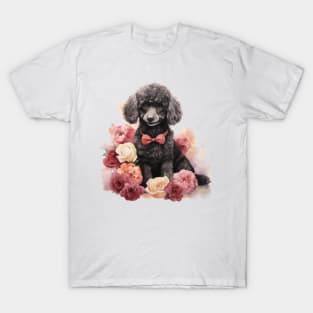 Dogs and roses on Valentine's Day T-Shirt